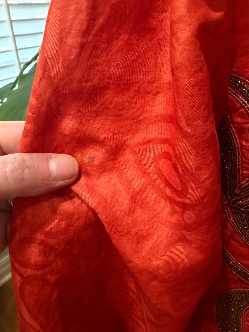 Unique, handmade orange embroidered jacket. - Picture 7 of 11